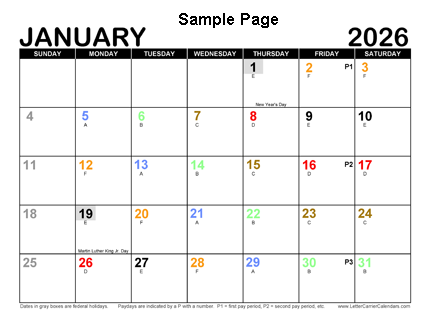 January - BROWN 2026 with letters